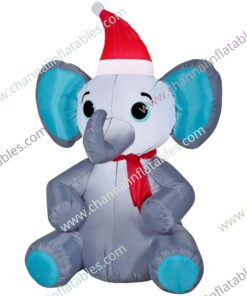 inflatable sitting Xmas elephant