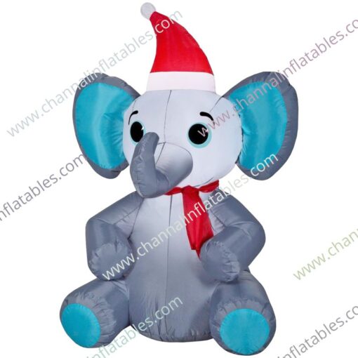 inflatable sitting Xmas elephant