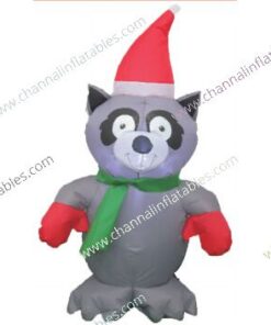 inflatable Christmas racoon
