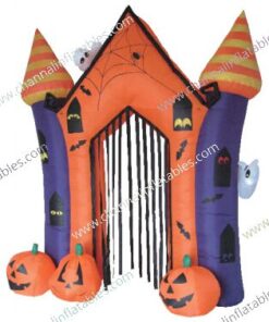 inflatable orange Halloween archway