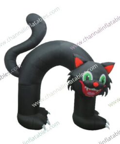 inflatable black cat arch for Halloween