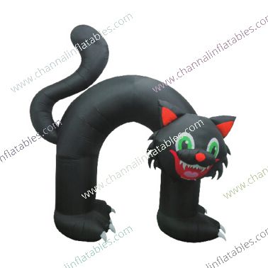 inflatable black cat arch for Halloween