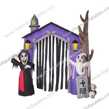 inflatable scary castle gate arch