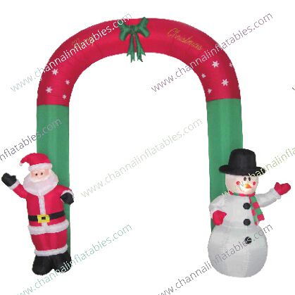 inflatable Santa snowman Christmas arch