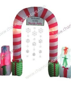 inflatable welcome to north pole arch