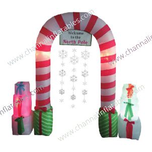 inflatable welcome to north pole arch