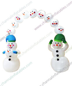 inflatable snowman heads arch