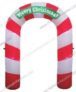 inflatable Merry Christmas candy cane arch