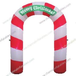 inflatable Merry Christmas candy cane arch