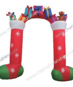 inflatable Christmas sock arch
