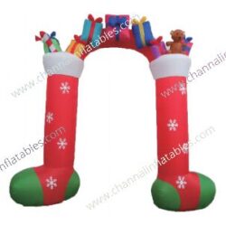 inflatable Christmas sock arch