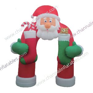 inflatable Santa gift sock arch