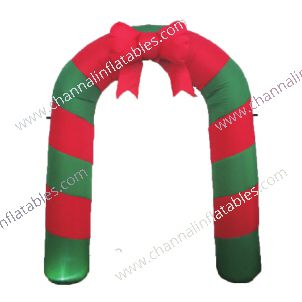 inflatable Christmas bow tie arch