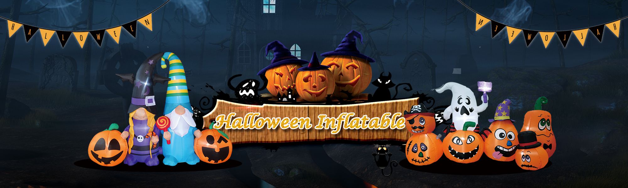 banner halloween channal decor