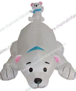 inflatable polar bear mommy and baby