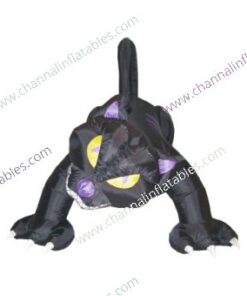 angry inflatable black cat