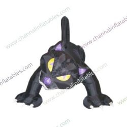 angry inflatable black cat