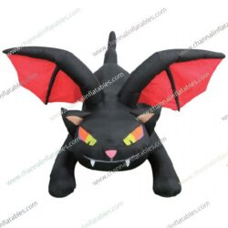 inflatable black cat with wings