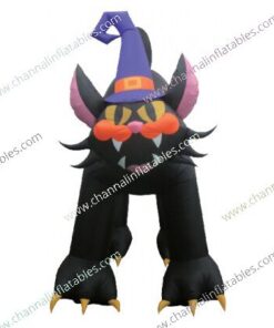 inflatable furry black cat with nails