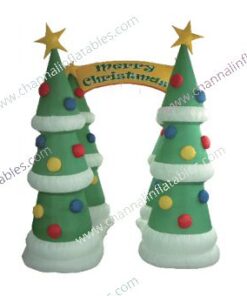 inflatable Christmas tree duo