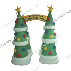 inflatable Christmas tree duo
