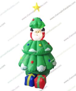 inflatable Santa in Christmas tree