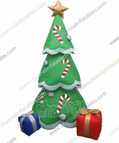 inflatable candy cane Christmas tree