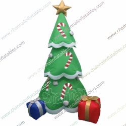 inflatable candy cane Christmas tree