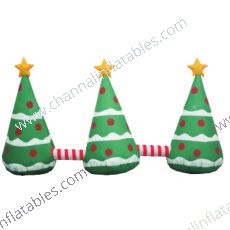 inflatable Christmas tree trio