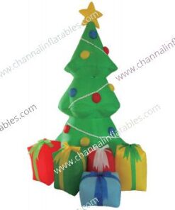 inflatable Christmas tree with gifts