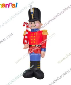 inflatable nutcracker with candy cane