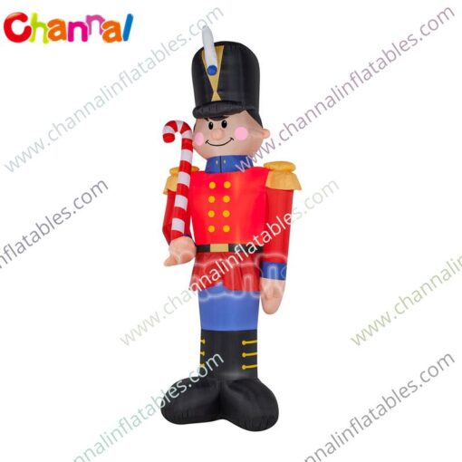 inflatable nutcracker with candy cane