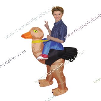 inflatable ostrich riding costume