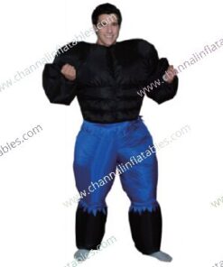 black inflatable muscle costume
