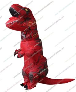 red inflatable t-rex costume