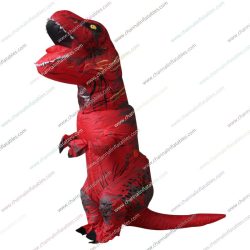 red inflatable t-rex costume