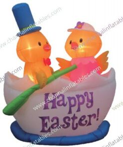 inflatable chicken egg boat for happy easter