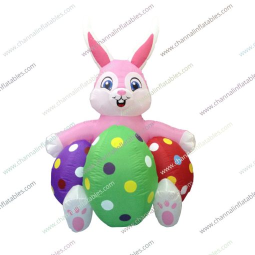 inflatable easter hare with eggs