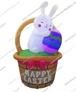 inflatable happy easter bunny basket