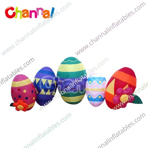 Inflatable easter egg row