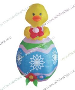 inflatable easter baby chicken in an egg
