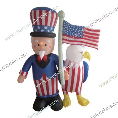 inflatable American with eagle