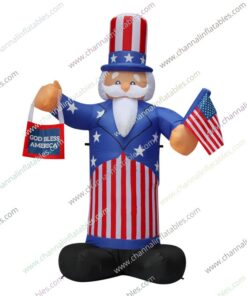 inflatable Uncle Sam with American flag