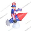 inflatable Uncle Sam riding rocket