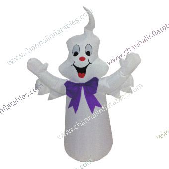 inflatable ghost with bow tie