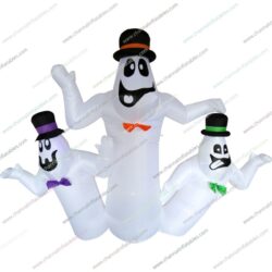 inflatable trio ghost with top hats