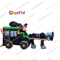inflatable Halloween stagecoach
