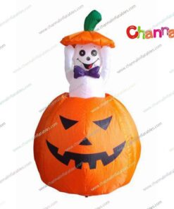 inflatable ghost in pumpkin