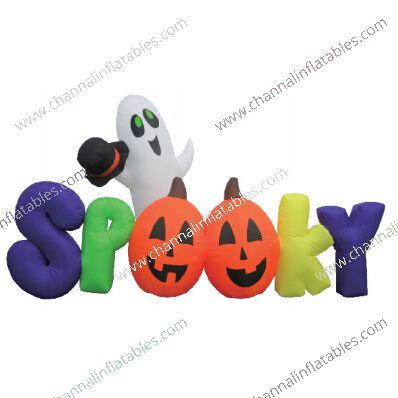 inflatable spooky Halloween sign