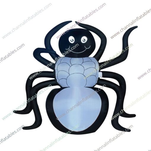 black white inflatable Halloween spider decoration